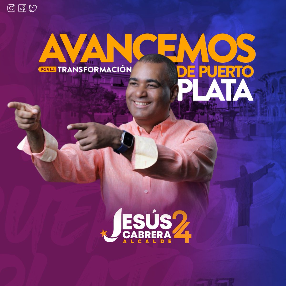 JesusCabreraPP's tweet photo. Juntos podemos construir un futuro próspero y lleno de oportunidades para nuestro amado Puerto Plata.

¡Avancemos Juntos! 

#jesusalcalde #puertoplata #avancemos #abelpresidente2024 https://t.co/152YAS4aIi