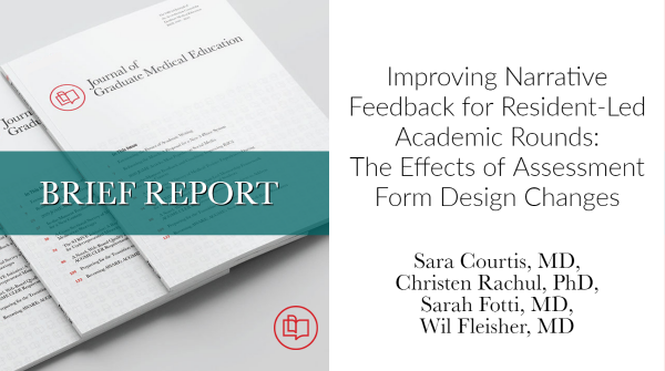 JournalofGME's tweet photo. This study explored the effect of moving a narrative comment section of an assessment form to a more prominent position to determine whether this improved feedback https://t.co/Os453R2F2t #MedEd https://t.co/zVr02Tbz3K