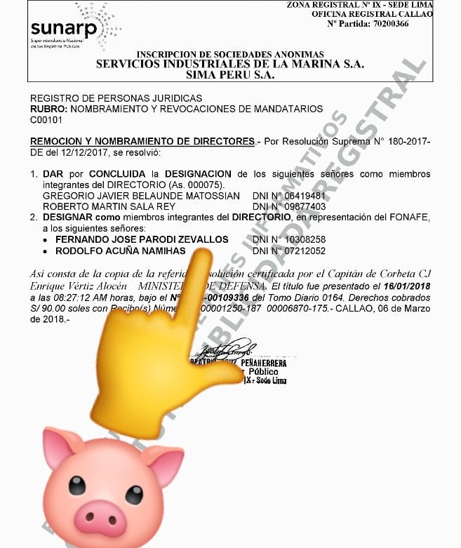 ginoequidad's tweet photo. Dina Boluarte transfirió S/.588 millones a SIMA dirigida por empleado de Rafael López Aliaga que es presidente de directorio en 4 de sus empresas 🐖RLA. 📢 Esto no saldrá en TV. Ayúda al @CentroEquidad a seguir investigando a la PNP y Fiscalia con un Yape o Plin al 920455160 /1 https://t.co/STGwIwj453
