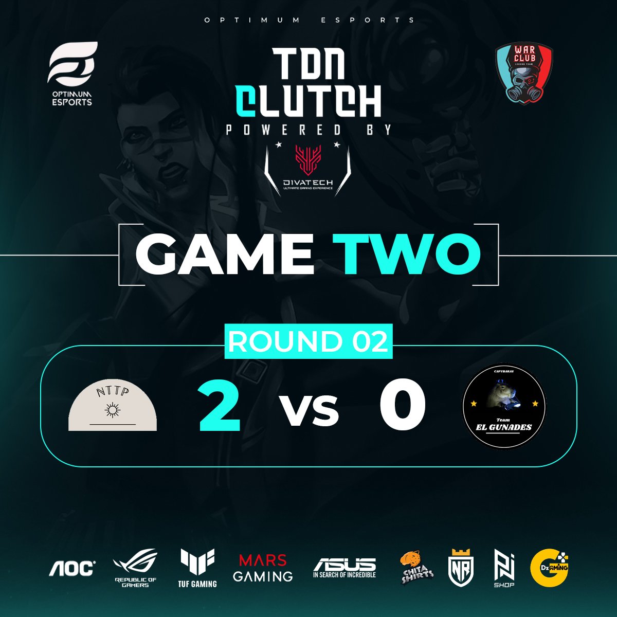 optesportsalg's tweet photo. TDN CLUTCH S02 Powered by #divatech ❤️
Another win for #nttp against elgunades 2-0 🙌
Waiting to see the semi-finals 🔥
#asusalgerie #warclub #aoc #marsgaming #divatech #warclub #valorantdz https://t.co/27kTgohs0l
