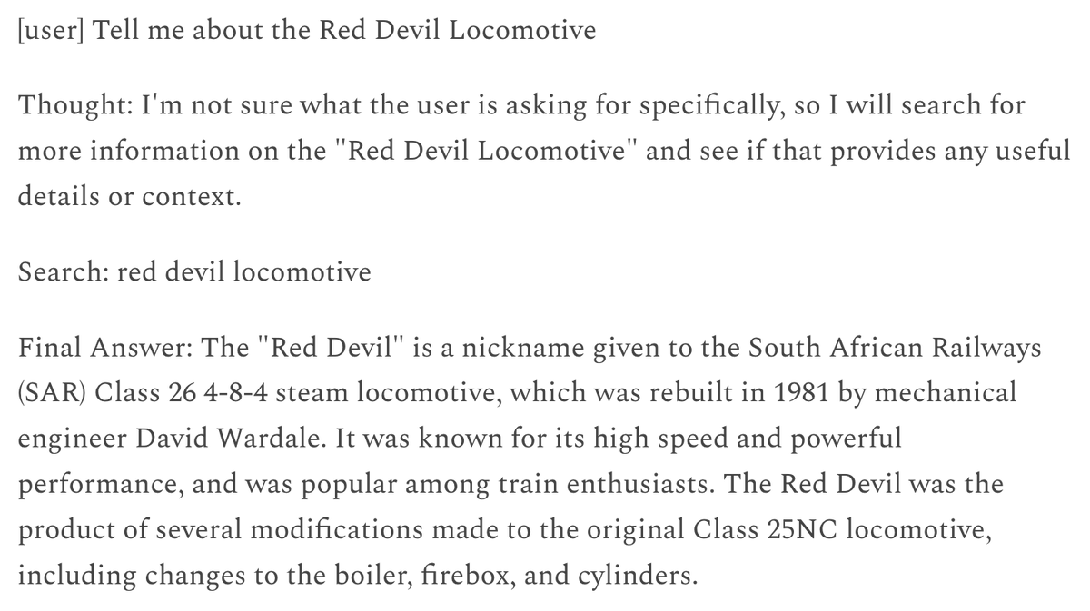 garylinscott's tweet image. I wrote a post about running an #llm locally using CPU only (@ggerganov's amazing #llama.cpp), with the strongest available model #vicuna, and connecting it to Google search.  Example interaction below - the model did a great job!
garylinscott.substack.com/p/cpu-only-llm…