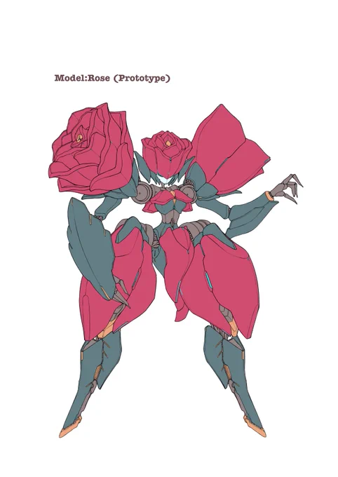 バラのお花ロボット  ちょいと明るすぎて見づらかったため色彩調整