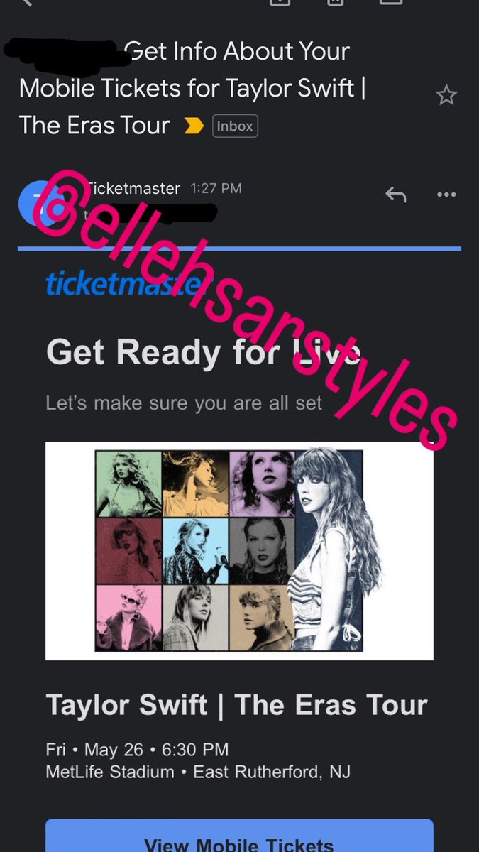 ellehsarstyles's tweet photo. hi!! 🫧 i’m selling my ticket for taylor swift the eras tour in metlife stadium on 5/26. it’s one ticket for section 223, row 1, seat 21. it’s a really good seat but unfortunately i won’t be able to attend the concert so i have to sell it. please dm me if you’re interested :) https://t.co/Htji07qZBT