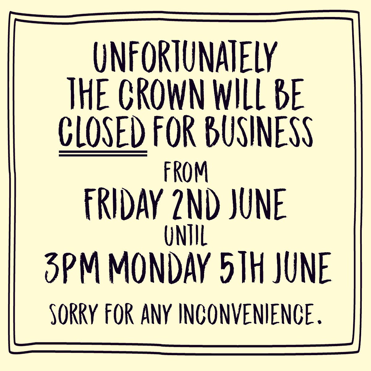 We’re are so sorry, but we are having to close for 3 days in June, We hope it’s not an inconvenience.🙏🏻😬
#ifyouknowyouknow😉