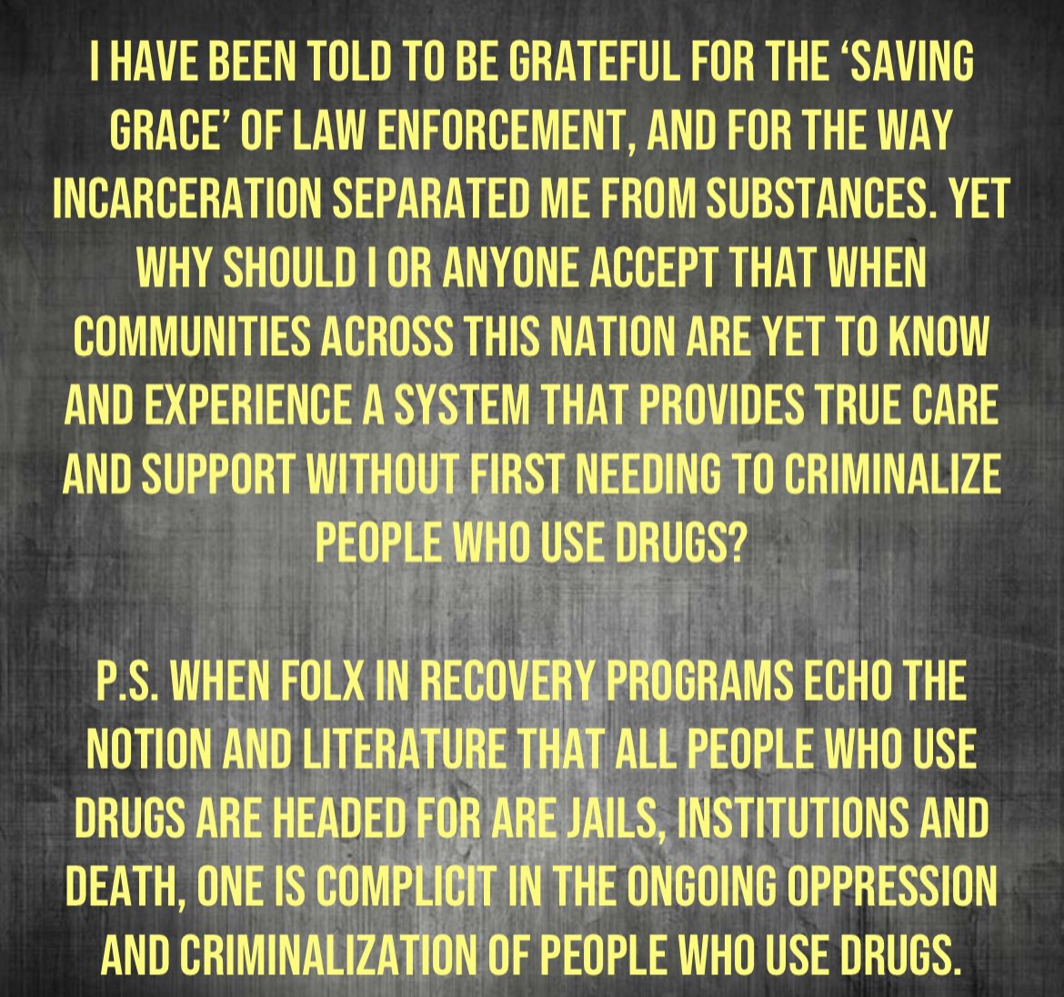 One of 90 reflections that made its way into my upcoming 2nd book; also relatively timely for those of us in Washington State.
•
#substanceusedisorder #drugpolicy #endthedrugwar #harmreduction #druguseisapublichealthissue #publichealth #recovery #addiction #opioidcrisis #drugs