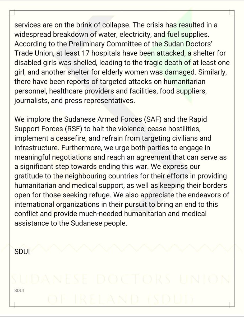 PRESS RELEASE
Violence Situation in Sudan
#KeepEyesOnSudan