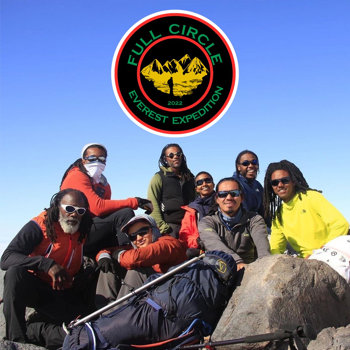 On 5/12/22 <a href="/fullcircle2022/">Full Circle Everest</a> made history as the first all-Black team to summit Everest. This feat shook the climbing world, showing people what is possible when folks of color are not only invited, but spaces are intentionally made for them, by them. fullcircle-expeditions.com/donate