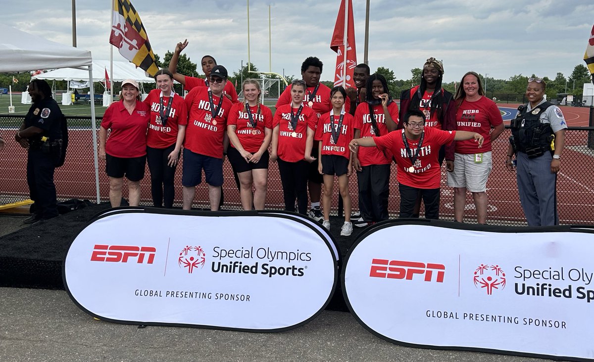 Proud of <a href="/GraceAleshire/">Grace A</a> and the entire <a href="/HubsNHHS/">North Hagerstown High School</a> Unified Track Team for their bronze medal today at the State <a href="/SpecialOlympics/">Special Olympics</a> competition today- if you haven’t been you don’t know what you are missing!