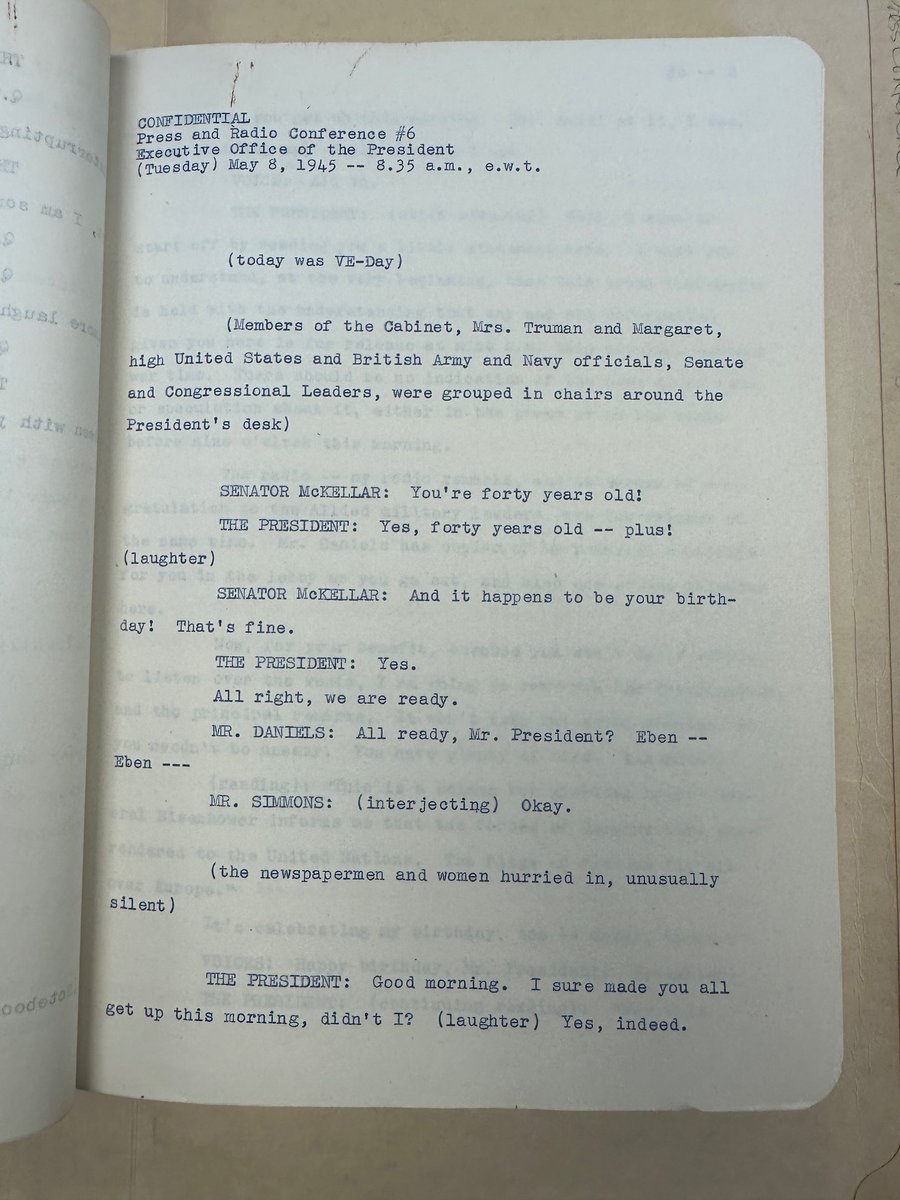 On that note, here’s a clip of his press conference talking about both things… 

Ps these press conference transcripts are absolutely adorable.

The <a href="/TrumanLibrary/">Truman Library</a> really does have it all!