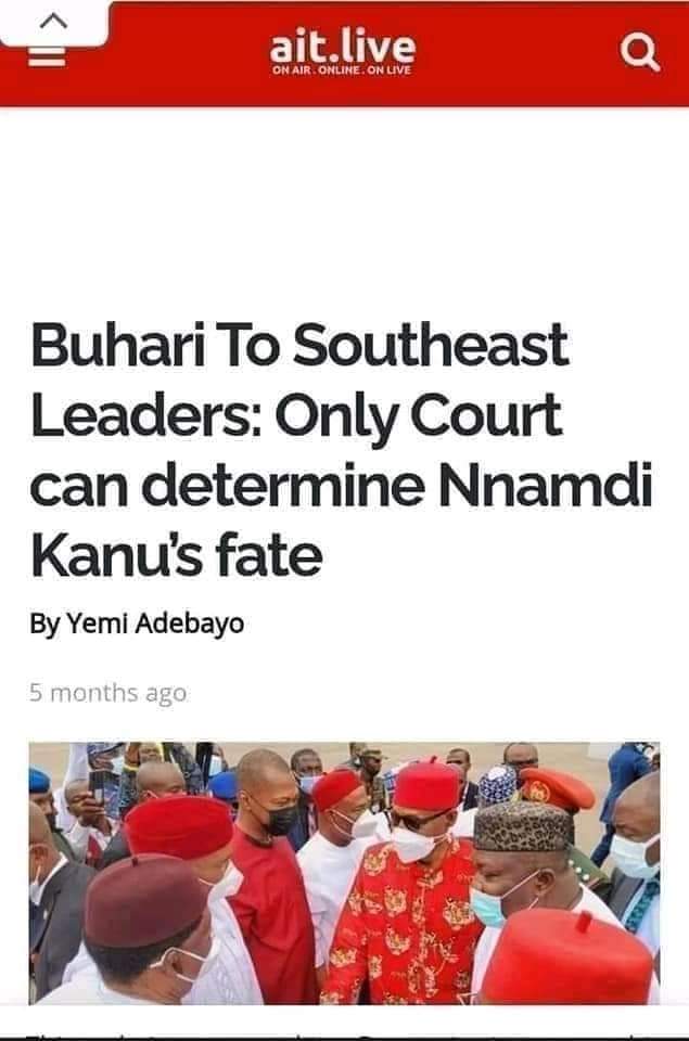 MaziUbaOfficial's tweet photo. He's never a trouble maker. His only crime is asking for the freedom of his people @antonioguterres @dfatirl @EmmanuelMacron @IntlCrimCourt @POTUS @RishiSunak @CatrionaLaing1 should pls ask @NigeriaGov to obey her own Court order &amp; #FreeNnamdiKanu #BiafraReferendum @_AfricanUnion https://t.co/e9q23LcQqx
