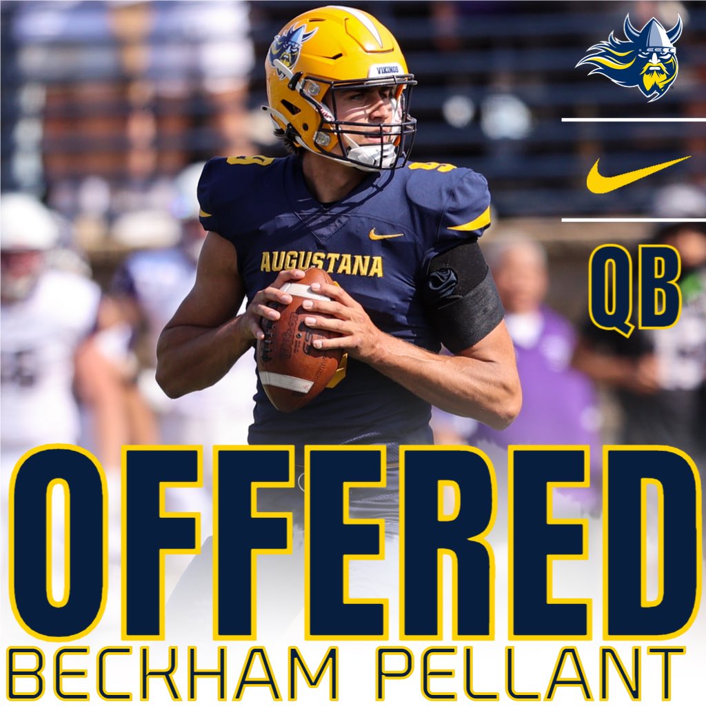 Beckham Pellant (@beckhampellant) on Twitter photo After a great phone call with <a href="/CoachCBrink/">Casey Brink</a> I am blessed to announce my first offer to play football at <a href="/AugieFB/">Augustana Football</a> !
<a href="/JeremyKitamura/">Jeremy Kitamura</a> <a href="/michaelzdebski/">Michael Zdebski</a>
<a href="/Coach_TomJ/">Tom Jovanovski</a> <a href="/CodyTCameron/">Cody Cameron</a> After a great phone call with <a href="/CoachCBrink/">Casey Brink</a> I am blessed to announce my first offer to play football at <a href="/AugieFB/">Augustana Football</a> !
<a href="/JeremyKitamura/">Jeremy Kitamura</a> <a href="/michaelzdebski/">Michael Zdebski</a>
<a href="/Coach_TomJ/">Tom Jovanovski</a> <a href="/CodyTCameron/">Cody Cameron</a>