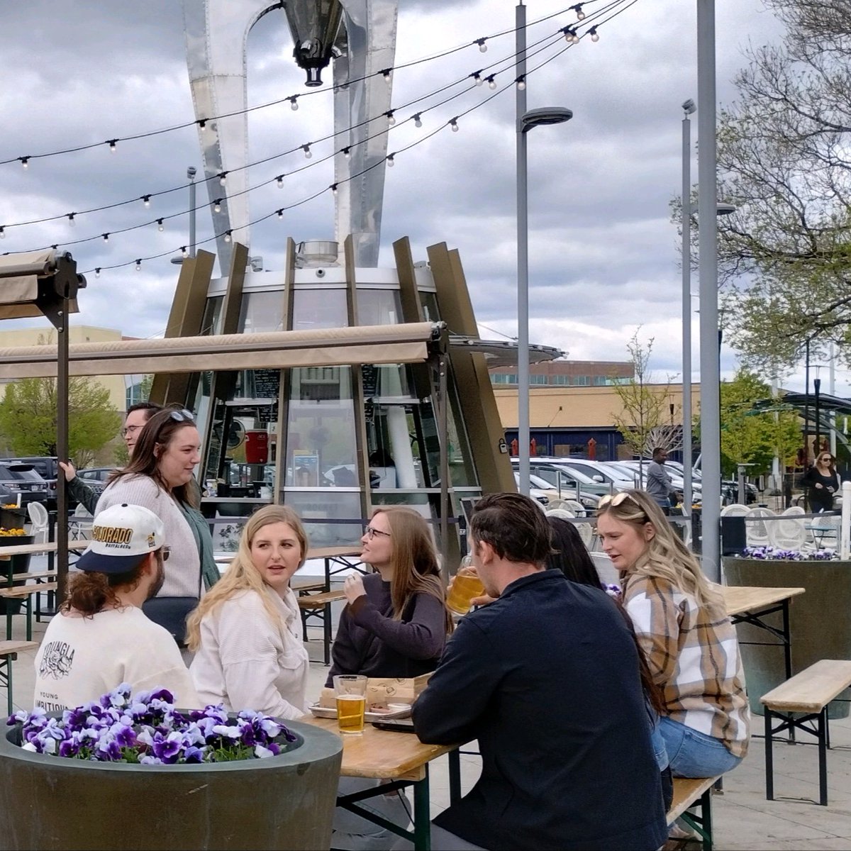 CUPharmacy's tweet photo. The class of 2023 got to relax before graduation at the #LowryBeerGarden and celebrate their success. Congratulations, Class of 2023! We are so excited for your next adventure! #cuanschutzgrad #cugrads #pharmacygrads https://t.co/ZA9hfRqPo1
