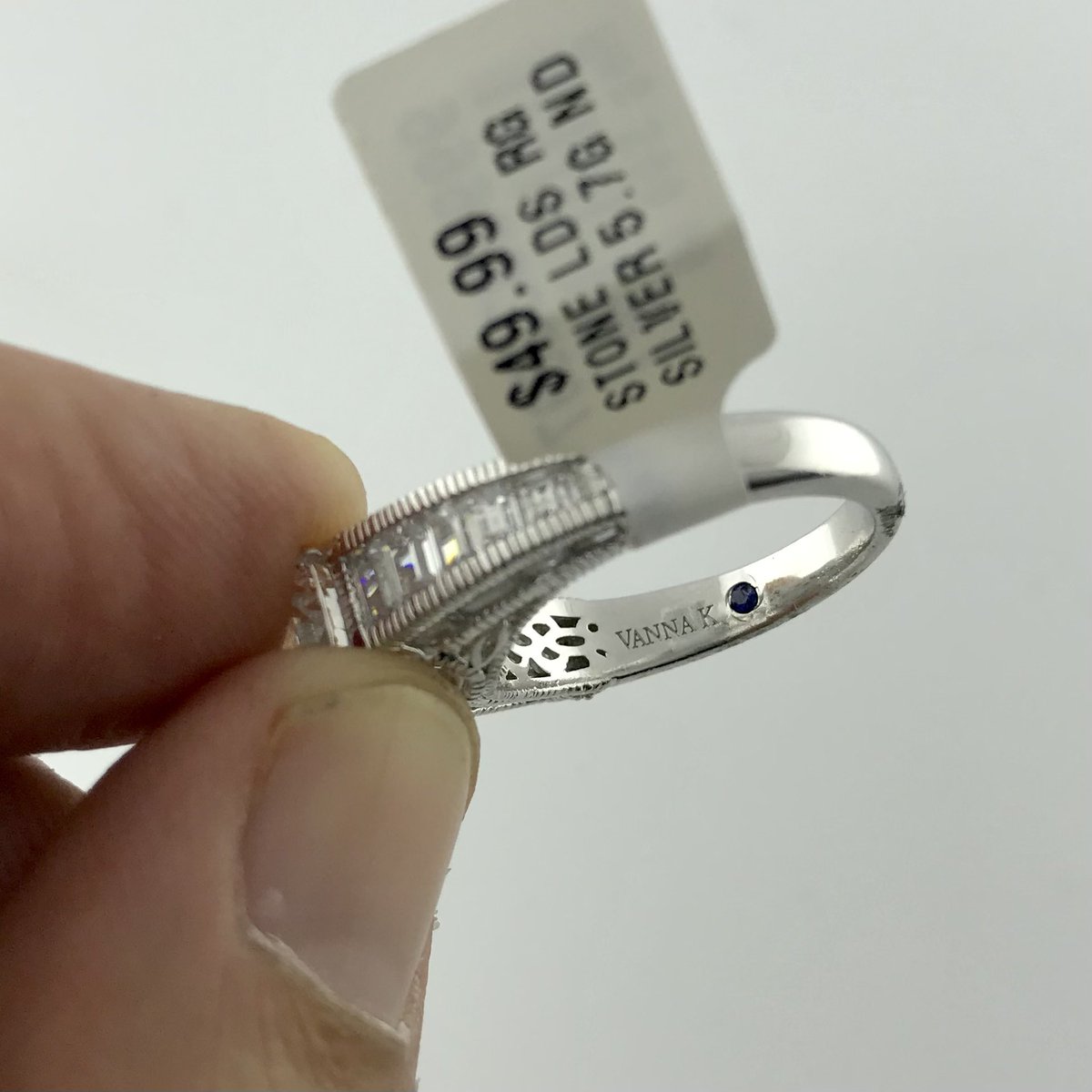 Available now! Ladies sterling silver and cubic zirconia ring! Weighs 5.7 grams, in a size 7. Yours for only $49.99! #pawnshop #oakland #sanfrancisco #sf #sfbayarea #pawnshopfinds #pawnshopdeals #bestcollateral #silver #sterlingsilverjewelry #sterlingsilver #cubiczirconia