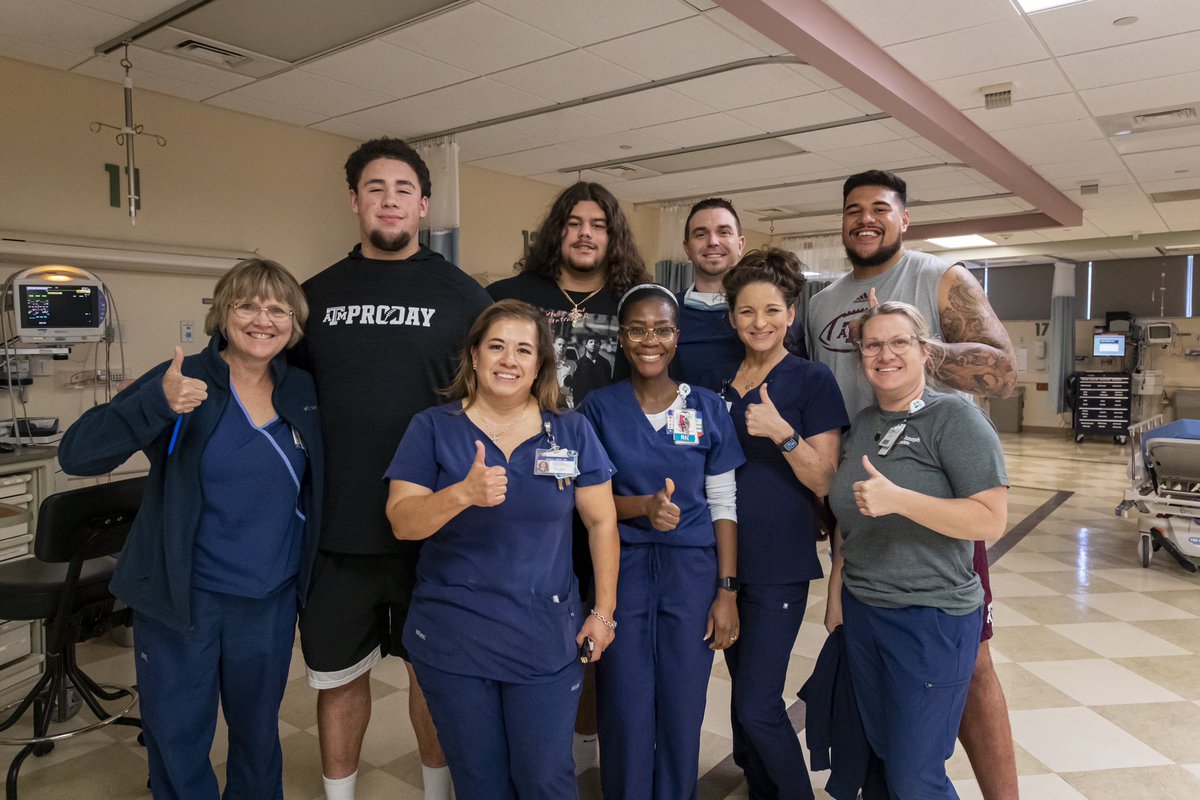 Giving back to our community.

Thanks to <a href="/StJoseph_Health/">St. Joseph Health</a> for letting us drop by to visit! #GigEm