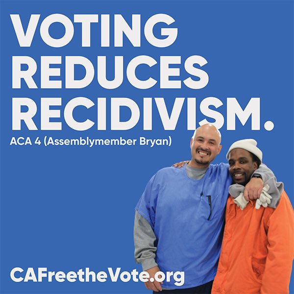 latineyoungdems's tweet photo. LYDEB is proud to endorse #ACA4, introduced by @isaacgbryan/@ib2_real, which would give California voters the opportunity to restore voting rights to people completing their prison sentence! #YesOnACA4 #FreeTheVote
More Info: @FreeTheVoteCA or https://t.co/kC9QWkcWto https://t.co/SdsOLkFAmX
