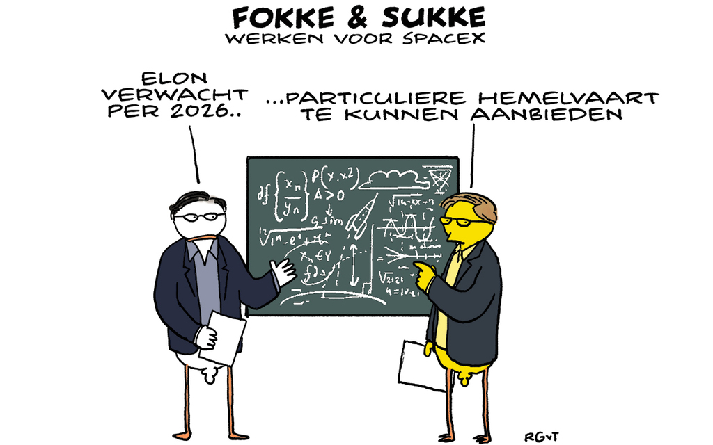 Fokke &amp; Sukke: F&amp;S werken voor SpaceX (NRC, wo, 17-05-23) - #humor |