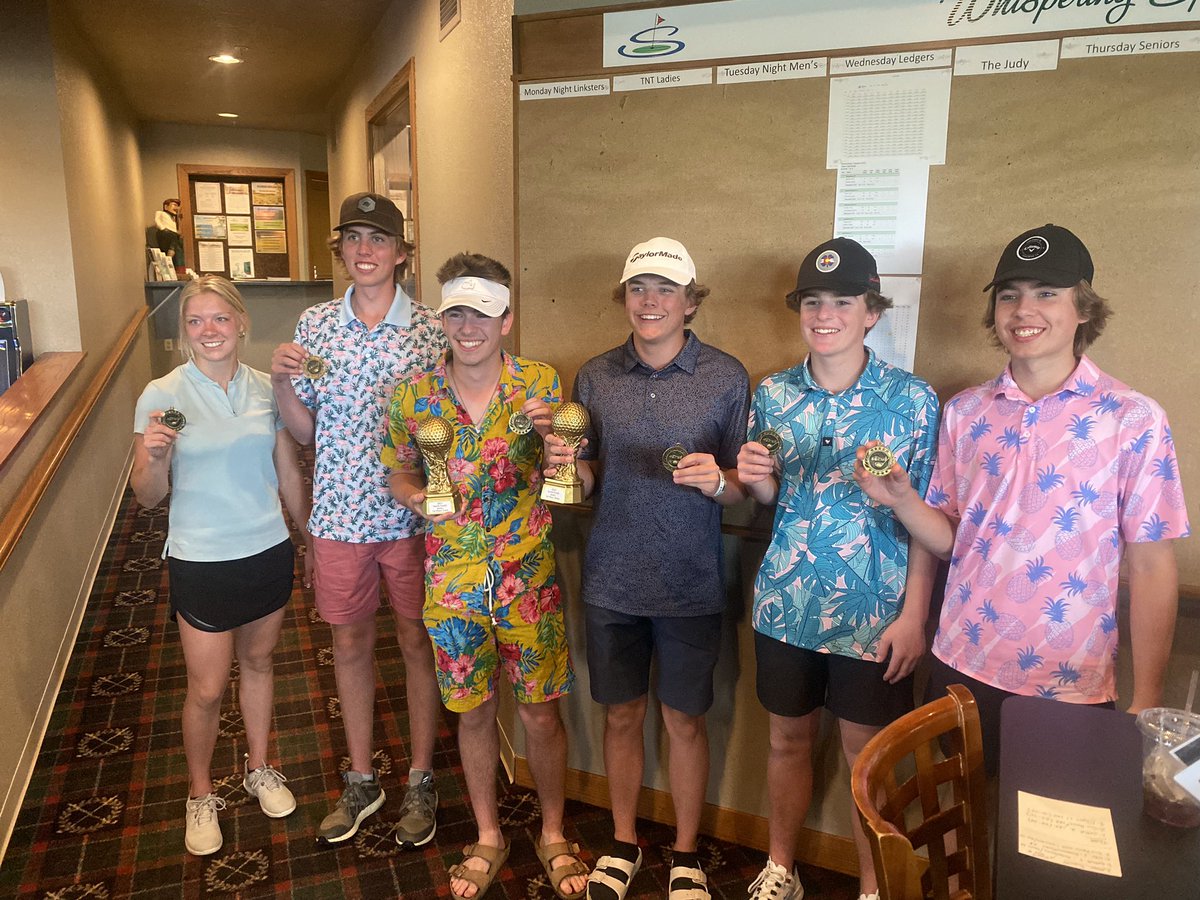 Ledgers get a couple of wins today ⛳️⛳️

Donovan &amp; Jamo 6️⃣8️⃣ (1st Place)

Tessa &amp; Tyler 7️⃣4️⃣

Ben &amp; Khalil 7️⃣5️⃣

Team Score 1️⃣4️⃣2️⃣ (1st Place)