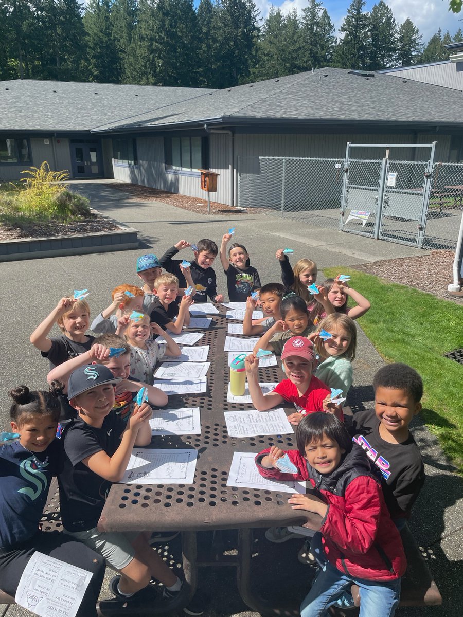 Our first graders took advantage of the nice weather to practice fluency and learn about sharks at the same time. <a href="/psd401/">Peninsula S.D.</a>