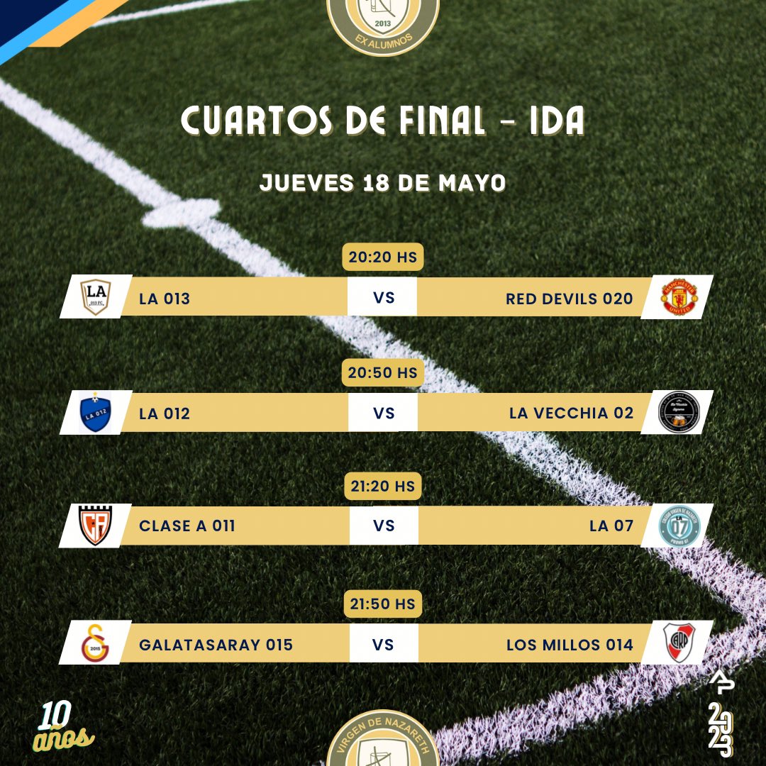 ExaNazareth's tweet photo. Los cuartos de final juegan su primer partido este jueves 🍿#Interpromo #Apertura2023 #10años 💫⚽️ https://t.co/zVoVk0KMEp