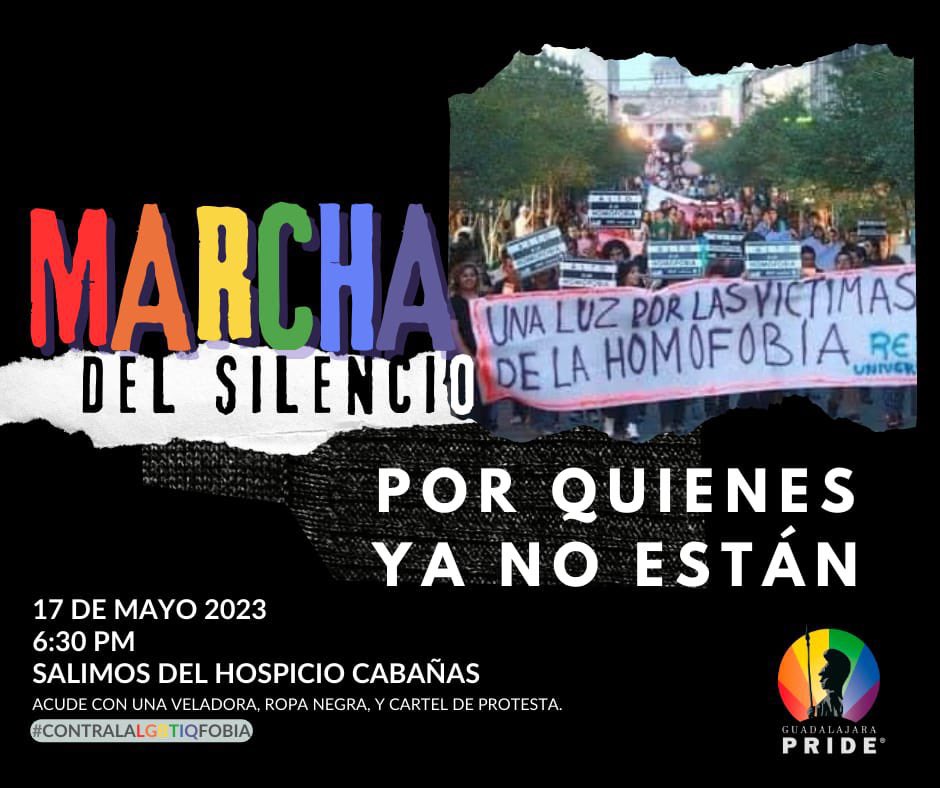 Mañana nos vemos en la Marcha del Silencio conmemorando a quienes ya no están.

Al final estaremos diciendo algunas palabras contra la lgbt-fóbia. Les esperamos a partir de las 6:30 p.m.🏳️‍🌈🖤

(Nuestro grupo de apoyo se recorre al próximo miércoles  24 de mayo)