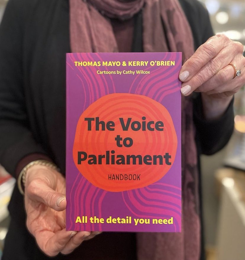 Today is the day, The Voice to Parliament Handbook hits the bookshop shelves. 

Kerry and I thought a short, concise, cheap and accessible handbook would be helpful. 

Well-informed voters are likely to vote ‘Yes’.

lnkd.in/gwvG22AF

*📸 from Book and Paper, Williamstown