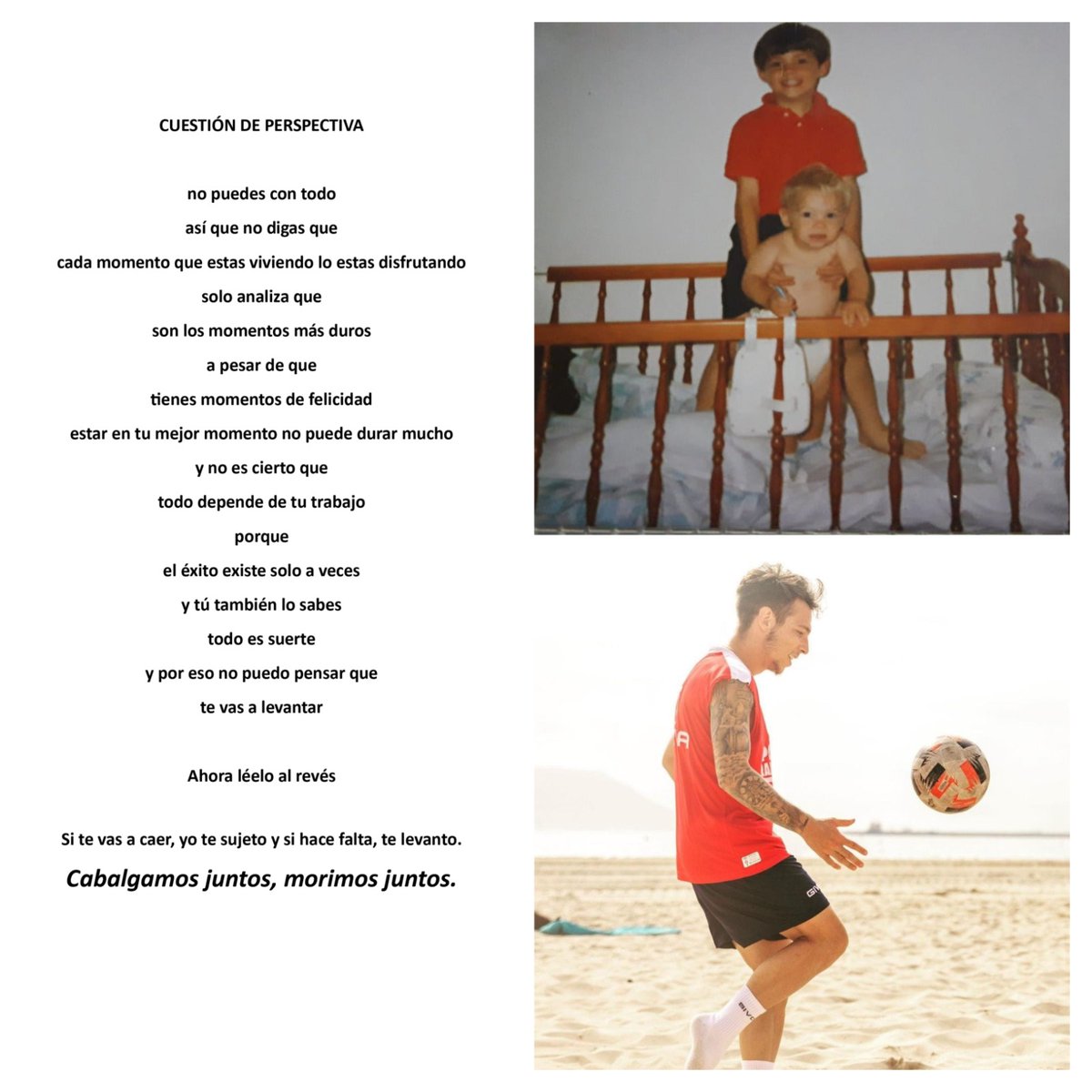 Lo de hundirse es algo que a todos le pasa, pero recuerda, somos como el corcho, si nos hundimos 26 veces, salimos a flote 27. Felicidades miniyo.
Cabalgamos juntos, morimos juntos.

<a href="/Varo7r/">Álvaro Romero.</a>