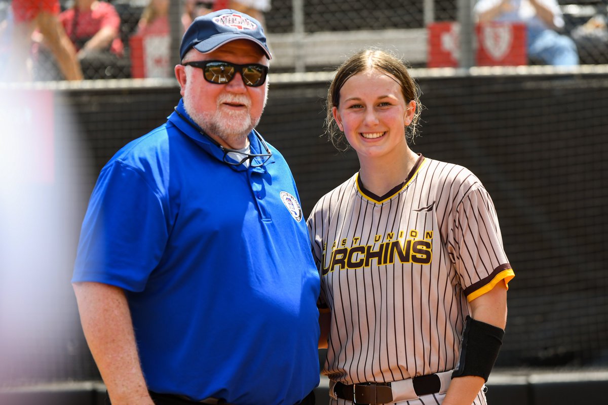 SocialSportsMs's tweet photo. Lucy Cochran was Miss Softball this year in 2A. She hasn’t even made it to high school yet. The 8th grade phenom came through again for East Union on Tuesday, shutting down Loyd Star with 10 K’s while scattering 4 hits in the 3-1 EU win. They are 1 away from a state title. https://t.co/0Cqs63BPHw