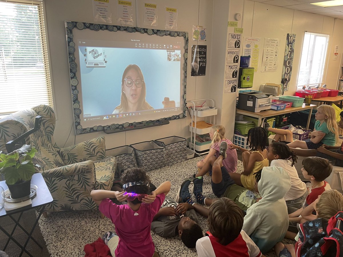 Our 3rd grade 🎯 students loved <a href="/SkypeScientist/">Skype A Scientist</a> with a computer science engineer today. It was a great culmination to our coding and robotics unit <a href="/CobbAlp/">Cobb ALP</a> <a href="/NESTarget/">NickajackTarget</a> <a href="/NESBraves/">Nickajack Elementary</a>