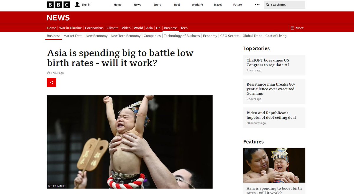 'Asia spending big to battle low birth rates'  #Population #GCSEGeography #GeographyTeacher #BBCNews 
bbc.com/news/business-…
