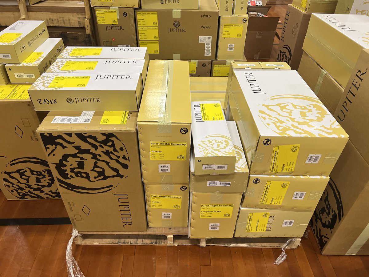 What’s the Instrumental Music Supervisors favorite sound? Right now, it’s the sound of our <a href="/pgcps/">PGCPS</a> warehouse trucks rolling up to take new instruments out to our schools! Thanks to our drivers and teams, we couldn’t do it without them! #musicinourschools #PGCPSPerforms