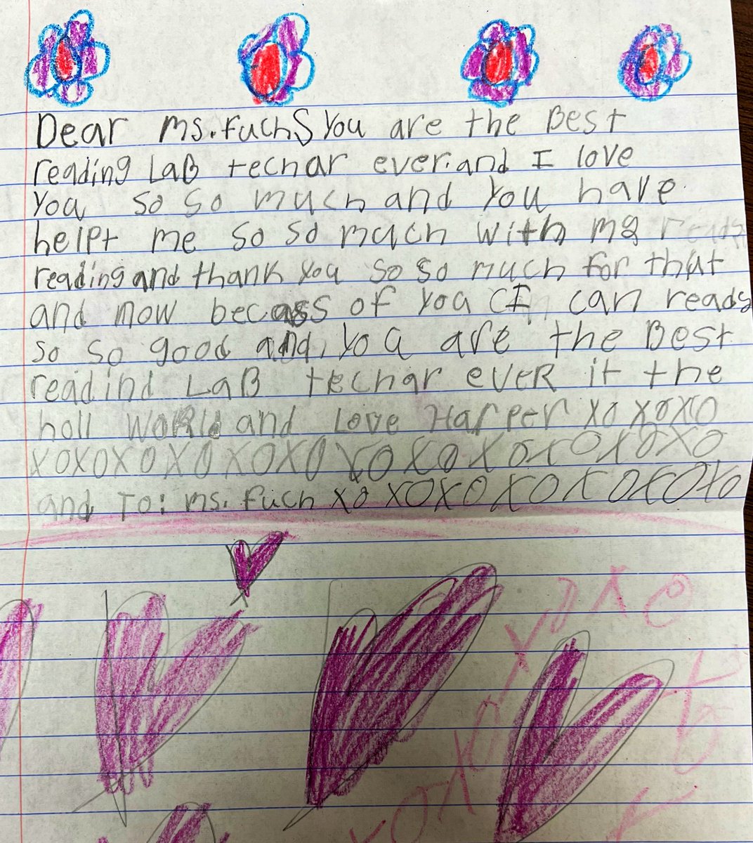 StephT2001's tweet photo. Unexpected notes like this from students…
I cried. 
I could not love my job more. @lewis_lions 
@CobbSchools 
#scienceofreading ROCKS! https://t.co/iOy2CgeDHt