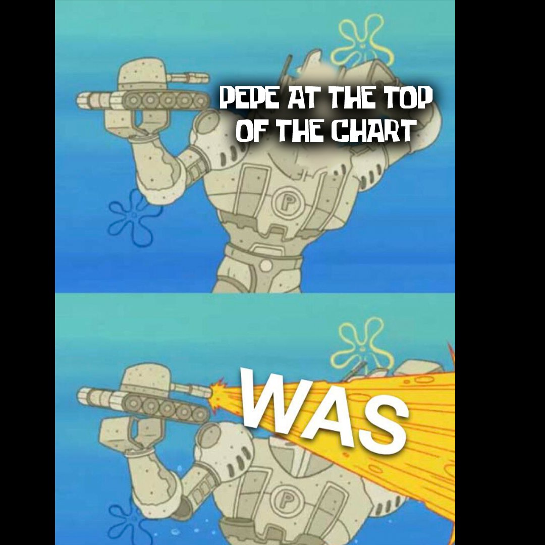 🐸 $PEPE, it is what it is! 

💥 The $SPONGE takeover has started! 🧽