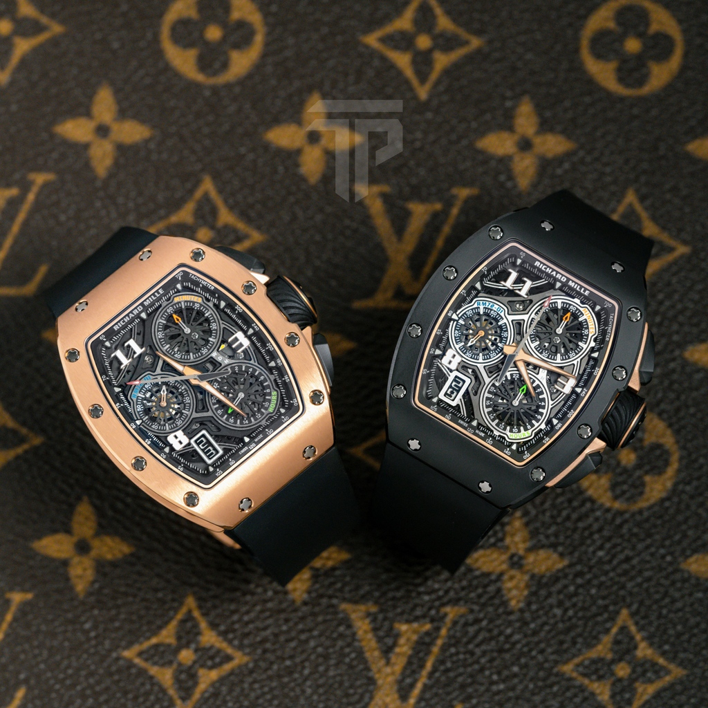 TPTMiami's tweet photo. Twin Turbos 💨
Richard Mille #RM72-01 Lifestyle Flyback Chronograph in Black Ceramic and Rose Gold https://t.co/EItsCbwYBC
