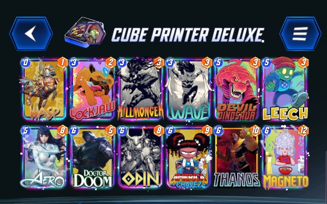 Lotsa tweeting today, but had to get this one out now. There's a real problem...im struggling to lose. This prints cubes like a monster. If you've played thanos lockjaw before this build won't be difficult to master at all, just a few mindset changes. Read below to print cubes😬!