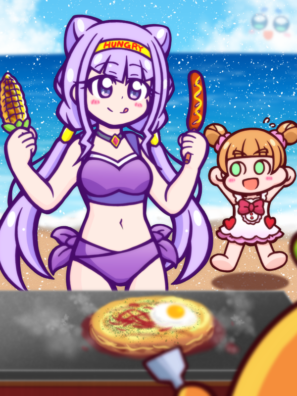 #みんなのデフォ絵と等身絵の比較が見たい ❤ツインラブ比較版💜 最近はノーマルモードから🐙に変身出来たり えみ~るが(のワの)顔になったりと いろいろなモードに変身が出来るご様子w(*'ω`*)