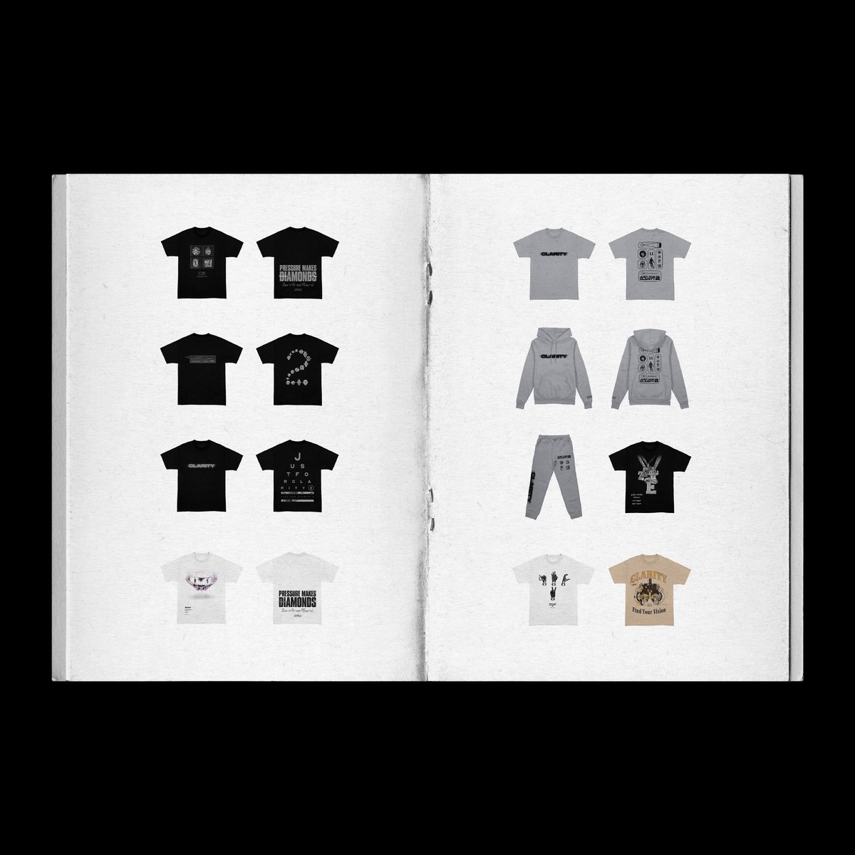 EVGLE_'s tweet photo. Just For Clarity 2 Merch Lookbook 💎🦅. Shop the collection now on https://t.co/xZvnlBoGuE! #JFC2 https://t.co/5aklFN8ykK