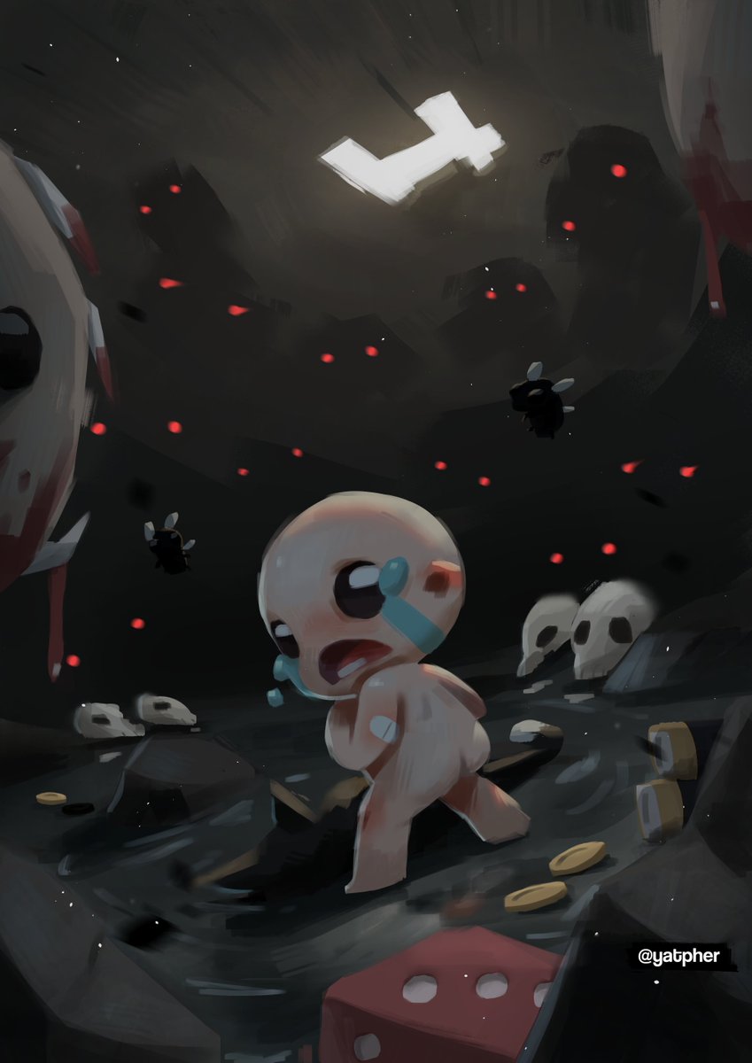 I really love this game 🫶, I made this fanart as a small tribute #thebindingofisaac   @edmundmcmillen 
.
.
.
#fanart #digitalpaint #DigitalArtist