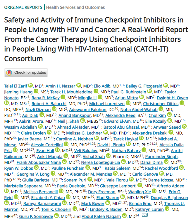 Talal El Zarif, MD (@talalzarif1) on Twitter photo Taking a moment to appreciate all the amazing people behind this study out today <a href="/JCO_ASCO/">Journal of Clinical Oncology</a> that has been in the works for 2+ years. Hoping that it can guide oncologists caring for people living w/ #HIV and #cancer. ascopubs.org/doi/abs/10.120… Taking a moment to appreciate all the amazing people behind this study out today <a href="/JCO_ASCO/">Journal of Clinical Oncology</a> that has been in the works for 2+ years. Hoping that it can guide oncologists caring for people living w/ #HIV and #cancer. ascopubs.org/doi/abs/10.120…