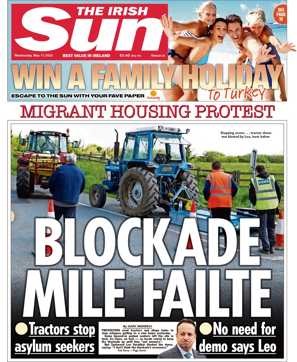 Today's front page of The Irish Sun