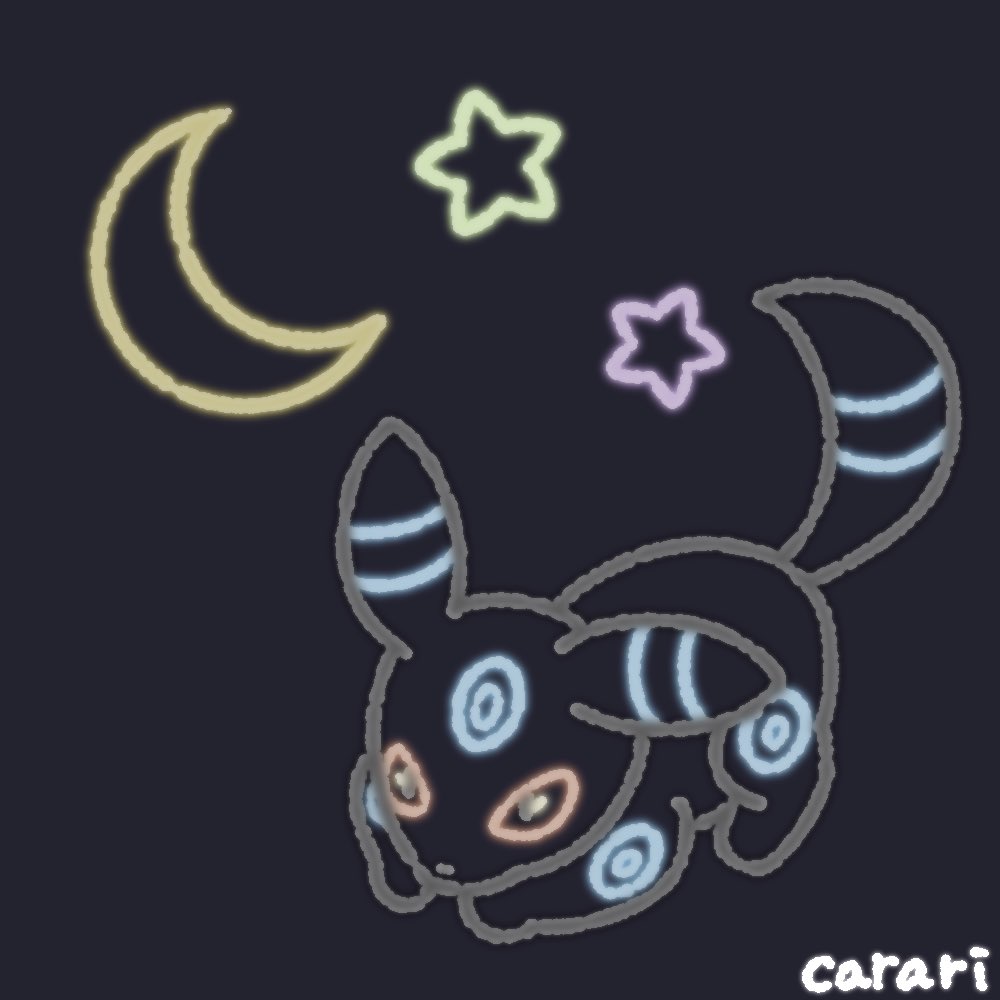 Carari100's tweet photo. ブラッキー　ネオン風

#ポケモンネオン #ポケモン #Pokemon 
#ポケモンSV #ブラッキー #Blacky 
#ポケモンイラスト 
#二次創作イラスト #二次創作 
#イラスト好きさんと繋がりたい https://t.co/1yQyYReKJw