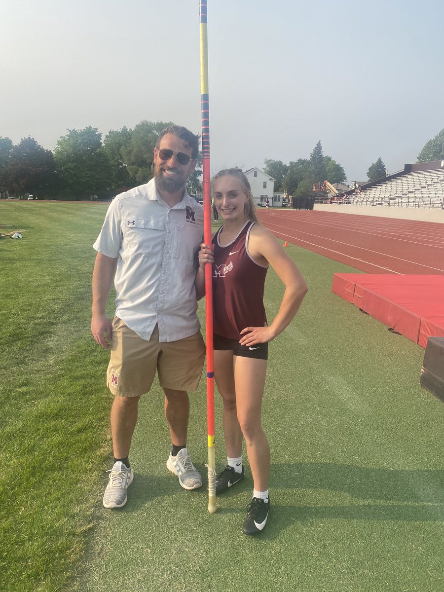 SECTIONAL CHAMP &amp; New SCHOOL RECORD Ana DeVries! 11-00 🔥👍<a href="/cavemensports/">Mishawaka Athletics</a>