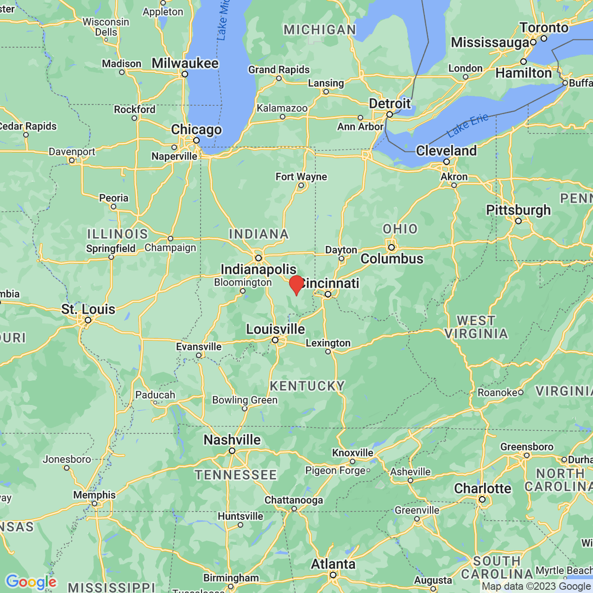 New town every hour on Twitter "Versailles, Indiana Population 2,083