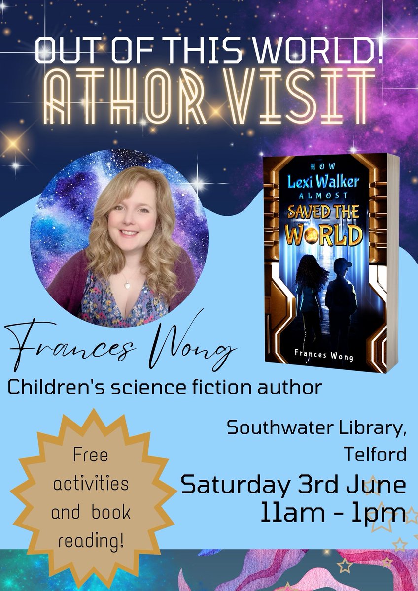 Yay! I can announce that I will be doing an author visit to the library! You can book tickets here: fb.me/e/2PPRT4yaG 

I have bookmarks, stickers and some fun activities as well as a book reading. Can't wait to see you there! #authorvisit #SouthWaterLibrary