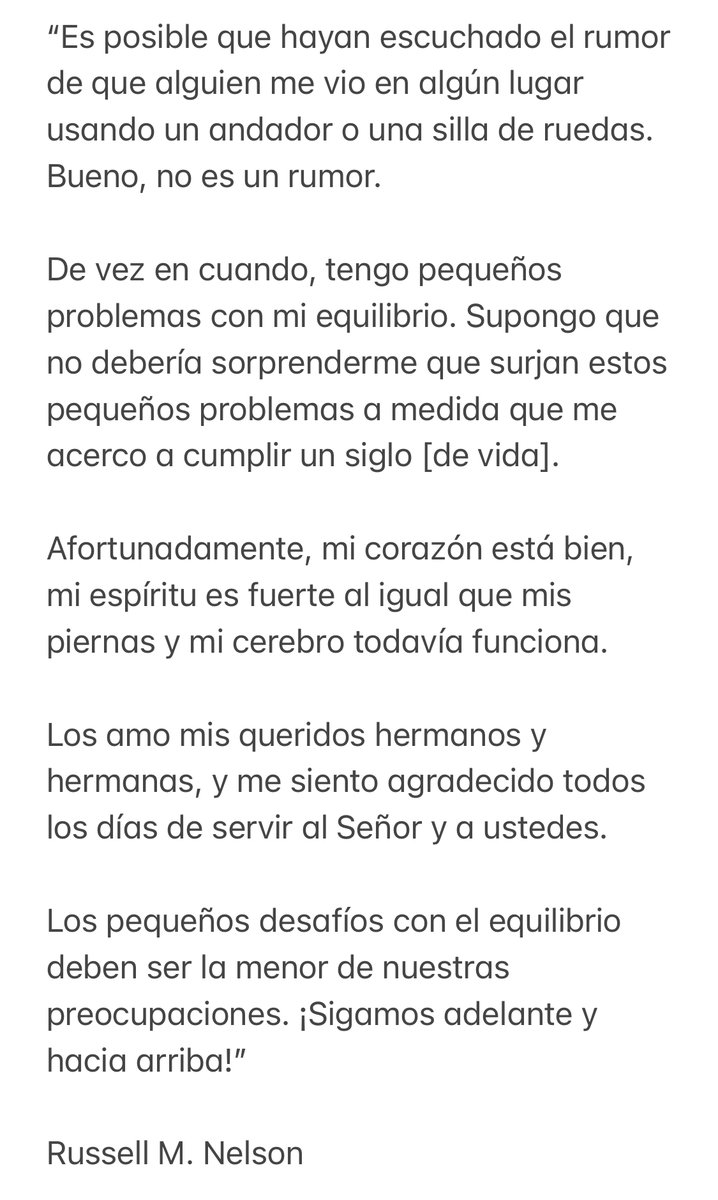 Masfe_org's tweet photo. Esto fue lo que dijo el presidente Russell M. Nelson en su reciente post en Instragram
#masfe #sud #lds #familia #instagram #nelson #cristianos #motivacion #cristianos https://t.co/vlzNoqCEd5