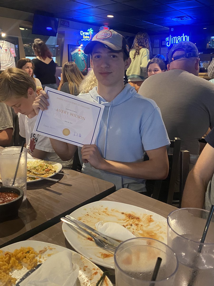 Bearden’s 2023 Joseph Fugate Spirit of the Game winner -Avery Wilson