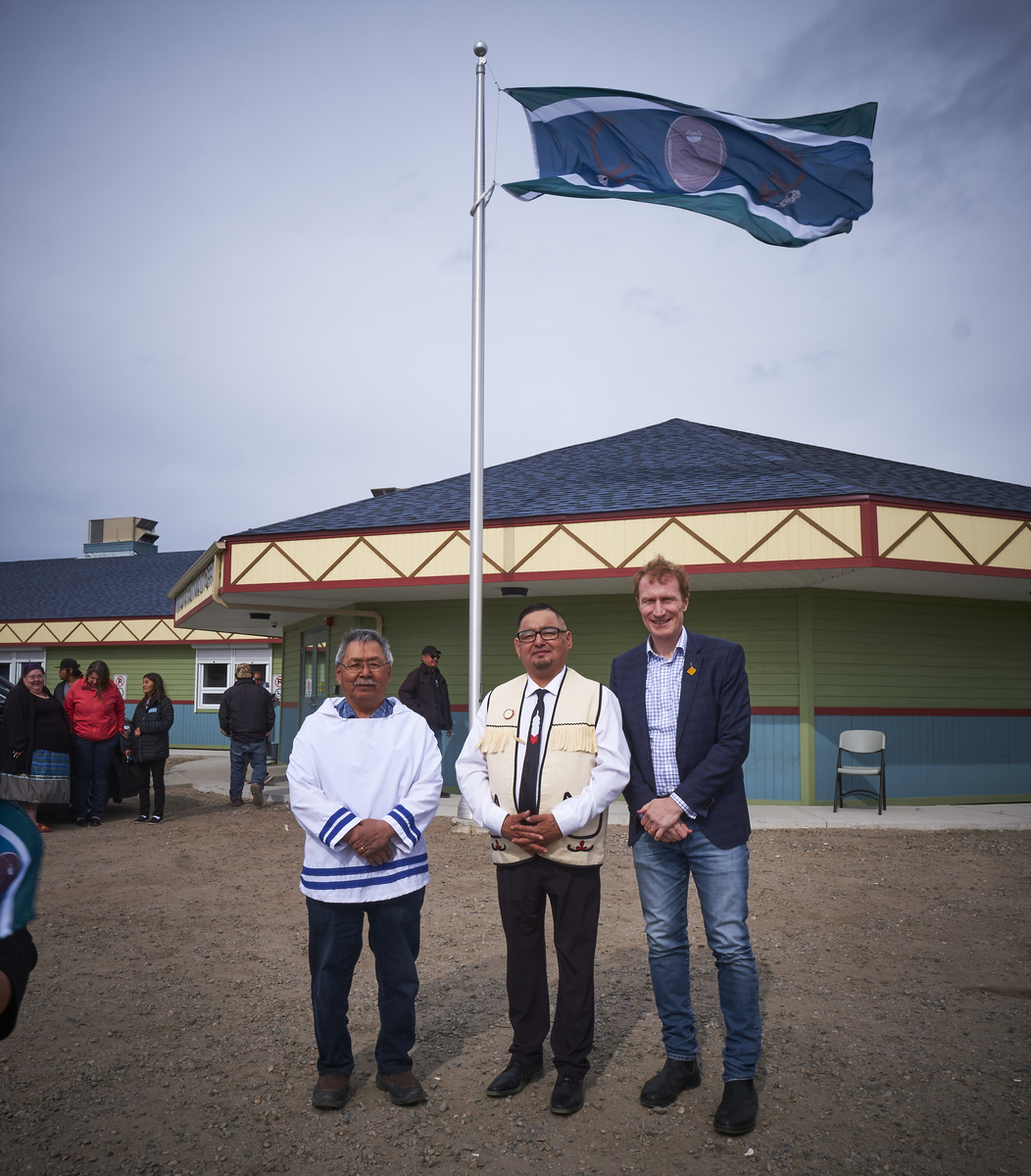 ntesinan's tweet photo. Innu Nation Grand Chief Etienne Rich is joined by Minister Marc Miller and President Johannes Lampe, Nunatsiavut Government for the official opening of the Innu Nation Office, May 10, Sheshatshiu. @MarcMillerVM  #InnuNation https://t.co/DxqVLWU7HD