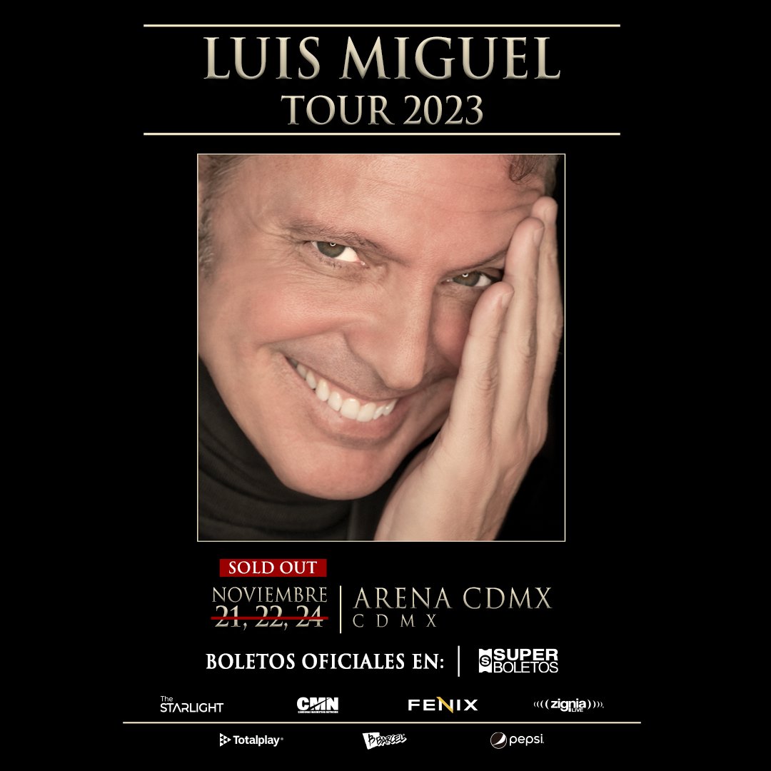 ArenaCdMexico's tweet photo. ¡“Y de pronto flash… ✨ tenemos SOLD OUT! 🤩 Gracias a ustedes. @LMXLM sigue demostrando que es uno de los consentidos del público mexicano. Les esperamos en la #ArenaCDMX para cantar juntos “La chica del bikini azul” y más éxitos del Sol de México. https://t.co/qnQe7sgID7