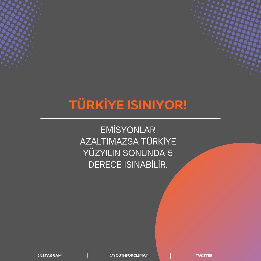 Bilim insanları Türkiye’nin ortalama sıcaklığının her geçen gün arttığını söylüyor. Eğer önlem almazsak yüzyıl sonuna doğru 5 derece ısınabiliriz! 

#climate #climatechange #climatecrisis #iklimdeğişikliği #iklim #iklimkrizi #sürdürebiliryaşam #beykozüniversitesi 
#küreselısınma