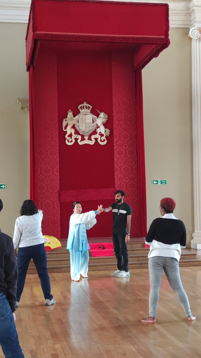 SPORTEKK's tweet photo. @SPORTEKK Wellbeing Day Tai Chi session. 

This strength and balance training is so important for our elderly population! We enjoyed it too. #BanquetingHouse https://t.co/Rg6UtZq08R