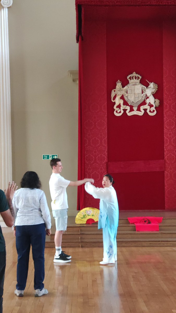 SPORTEKK's tweet photo. @SPORTEKK Wellbeing Day Tai Chi session. 

This strength and balance training is so important for our elderly population! We enjoyed it too. #BanquetingHouse https://t.co/Rg6UtZq08R
